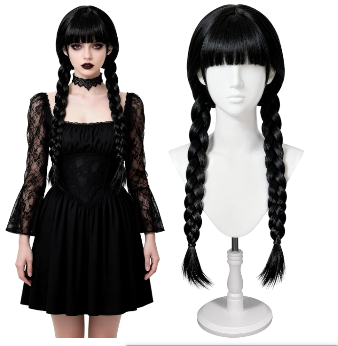 Synthetic Braided Wigs For Black Women - Perruques longues gothiques pour femmes, tresses