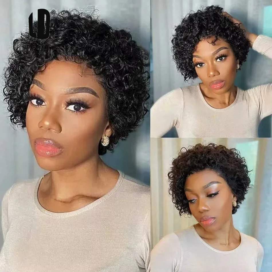 Short Pixie Cut Wig Human Hair Cheap - Perruque Pixie Cut 99J, perruque en