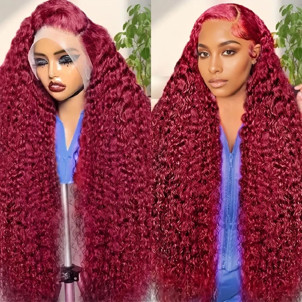 Lace Front Wigs - Perruque en cheveux humains ondulés profonds