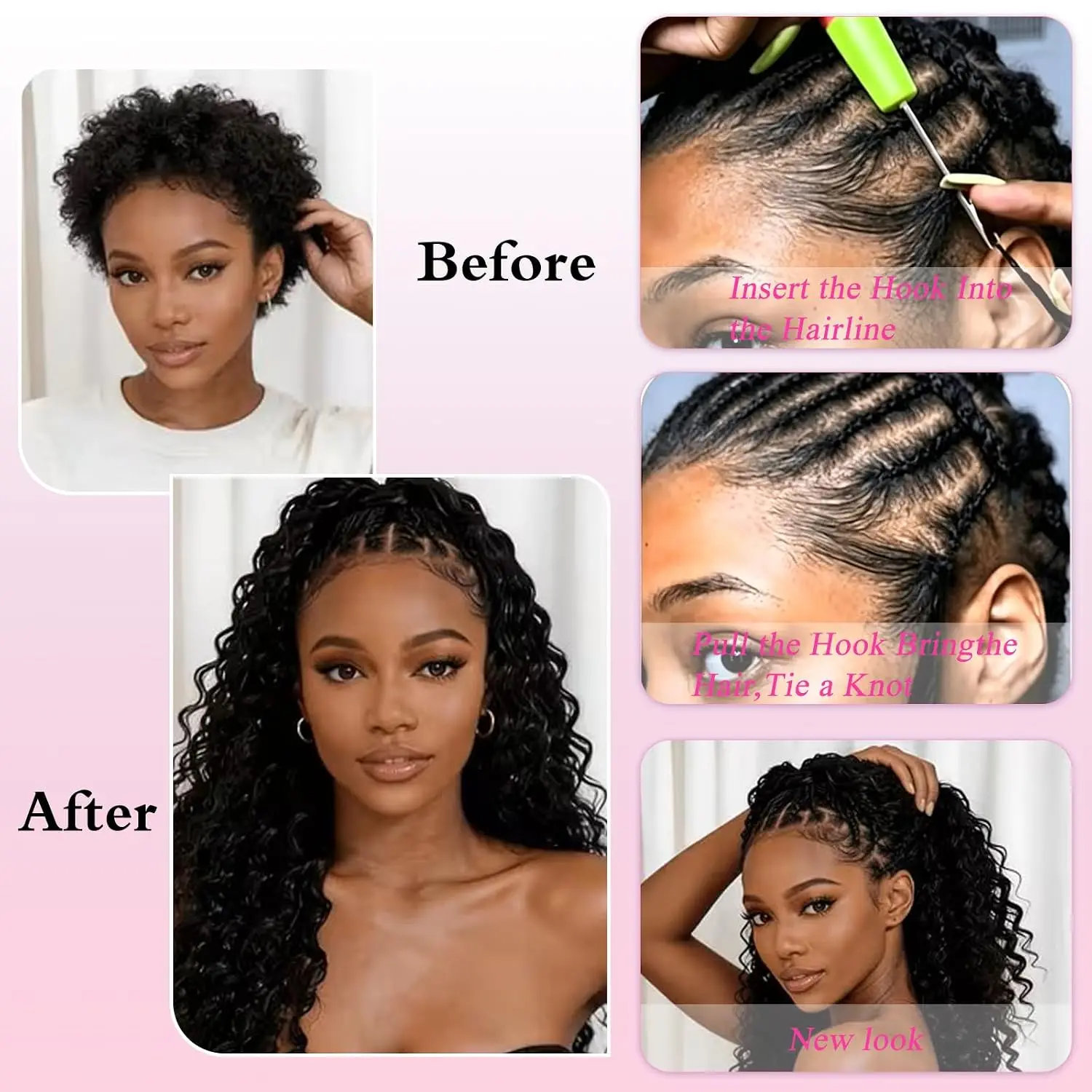 Mèches de cheveux naturels noi - Hair Bundles avis et prix