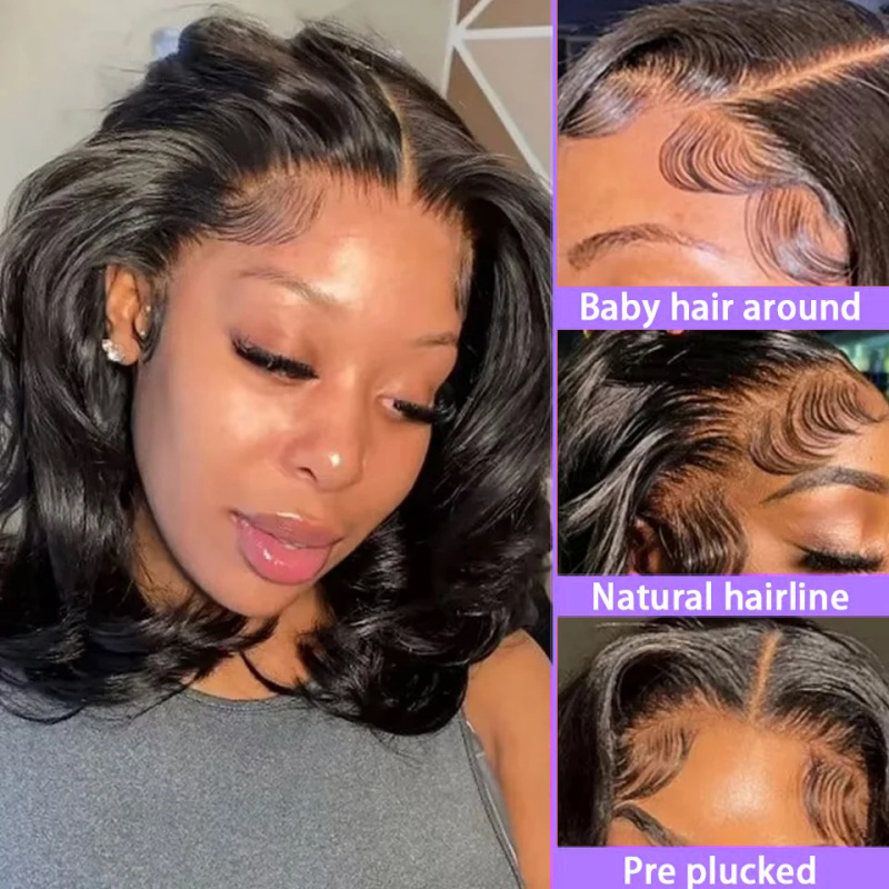 Perruque Courte Bob Ondulée 20 - Glueless Wear And Go Human Hair Wig avis et prix