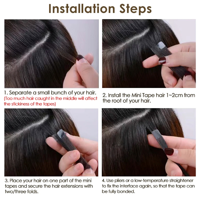 Mini bande Extensions de cheve - Invisible Tape In Extensions Real Hair avis et prix