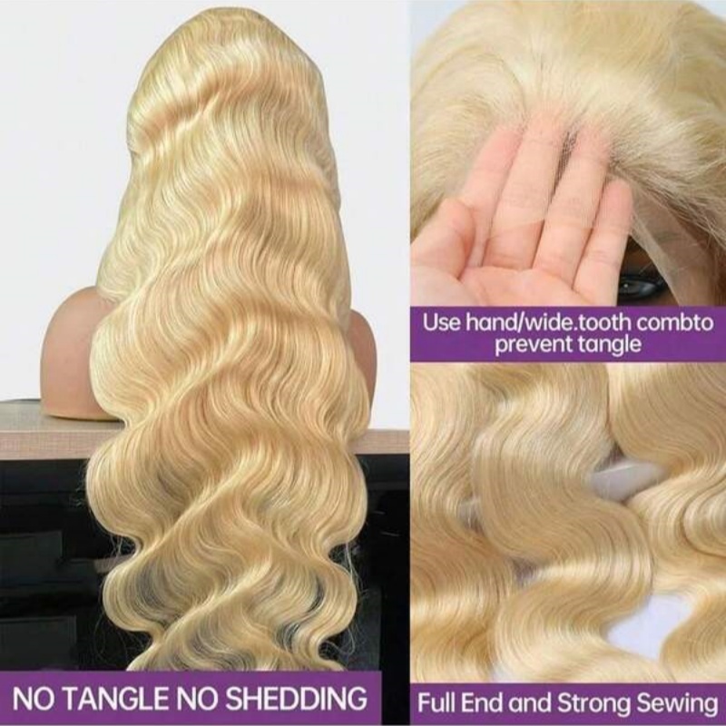 Perruque Lace Frontal Wig Body - 613 Blonde Body Wave Lace Front Wig avis et prix