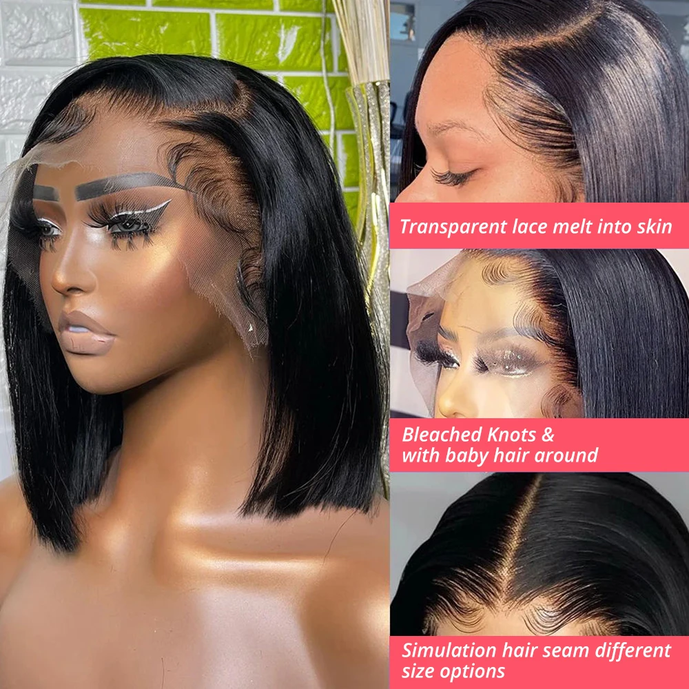 Perruques Bob Courtes Droites  - Glueless Wear And Go Human Hair Wig avis et prix