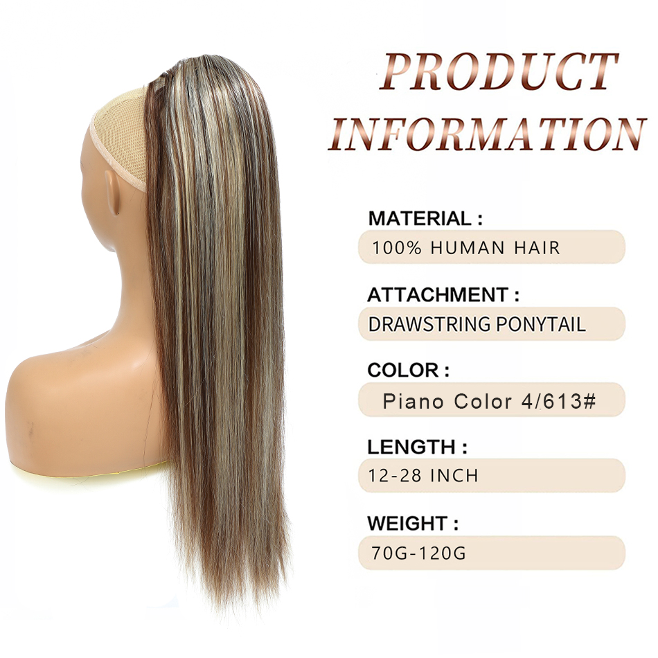 SOVO cordon queue de cheval ch - Seamless Clip In Hair Extensions Human Hair avis et prix