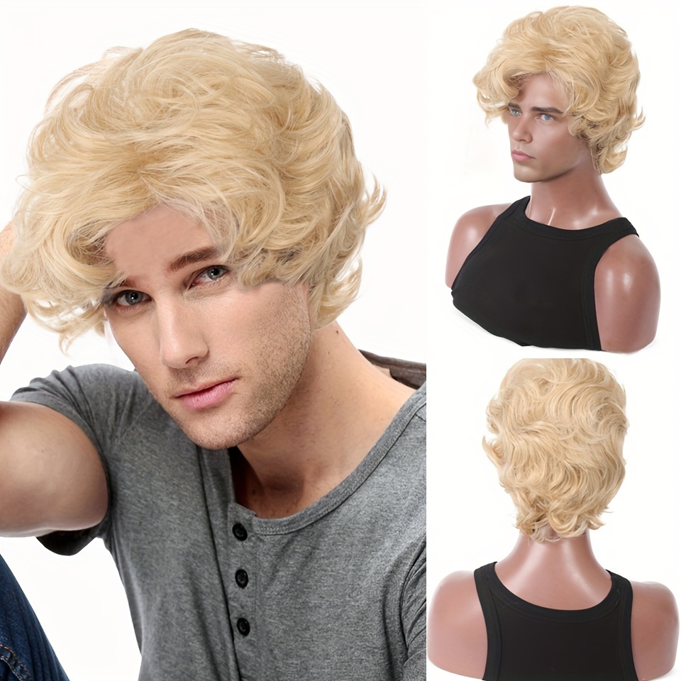 Perruque blonde courte ondulée - Synthetic Wigs avis et prix
