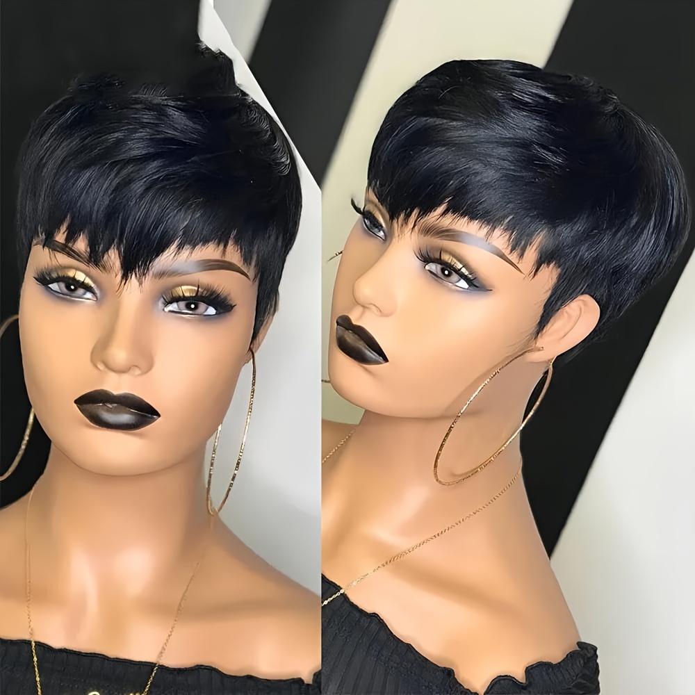 Perruque courte Pixie cheveux  - Short Pixie Cut Wig Human Hair Cheap avis et prix