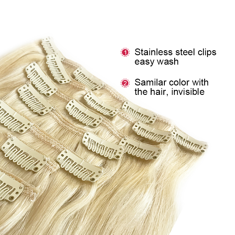 Ali Queen 7 pièces Extensions  - Seamless Clip In Hair Extensions Human Hair avis et prix